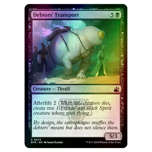 Magic The Gathering - Ravnica Remastered - Debtors' Transport - 0072 (Foil)