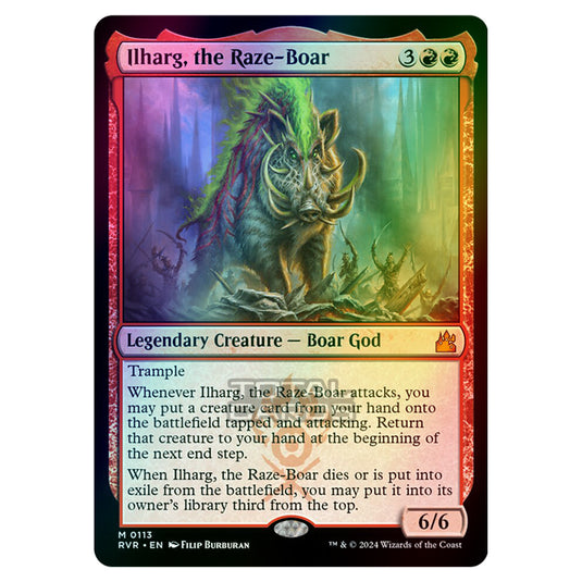 Magic The Gathering - Ravnica Remastered - Ilharg, the Raze-Boar - 0113 (Foil)