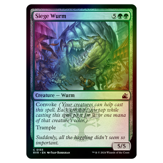 Magic The Gathering - Ravnica Remastered - Siege Wurm - 0155 (Foil)