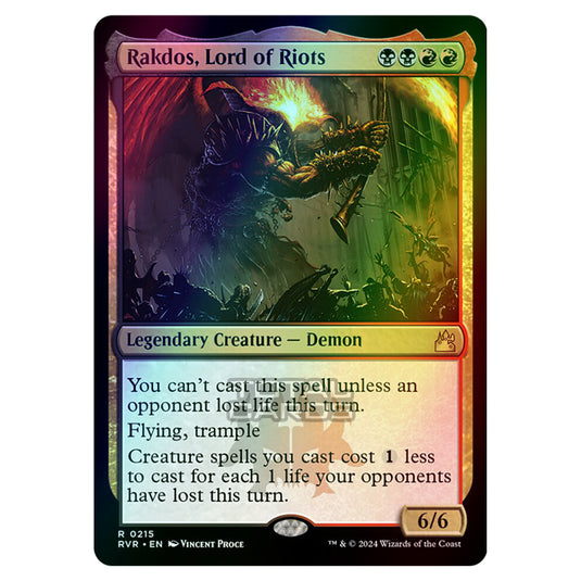 Magic The Gathering - Ravnica Remastered - Rakdos, Lord of Riots - 0215 (Foil)