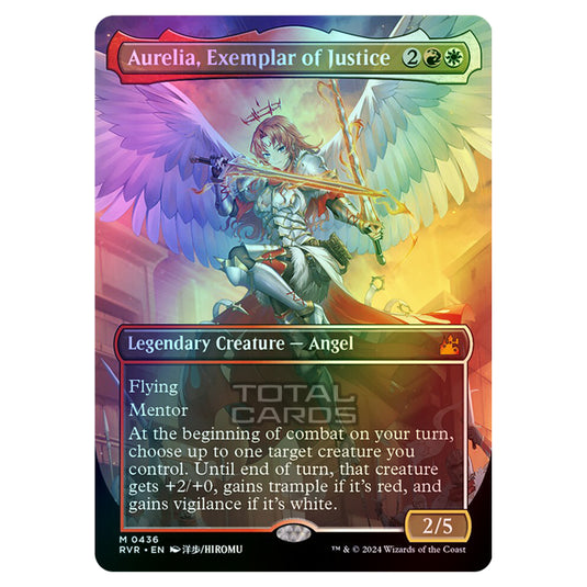 Magic The Gathering - Ravnica Remastered - Aurelia, Exemplar of Justice - 0436 (Foil)