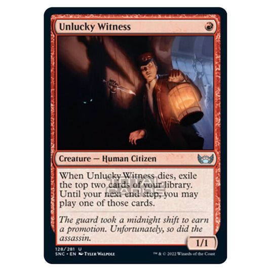 Magic The Gathering - Streets of New Capenna - Unlucky Witness - 128/281