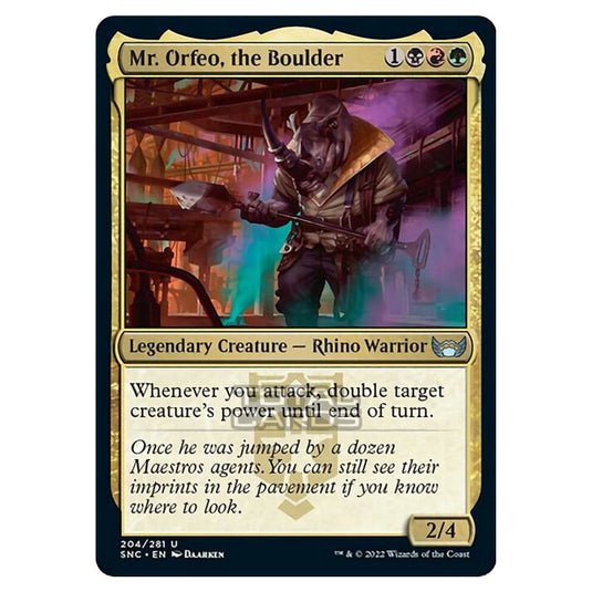 Magic The Gathering - Streets of New Capenna - Mr. Orfeo, the Boulder - 204/281