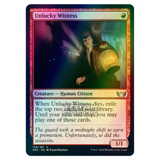 Magic The Gathering - Streets of New Capenna - Unlucky Witness - 128/281 (Foil)