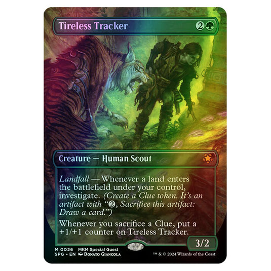 Tireless Tracker 0026 card from the Magic The Gathering set Murders at Karlov Manor - Special Guests