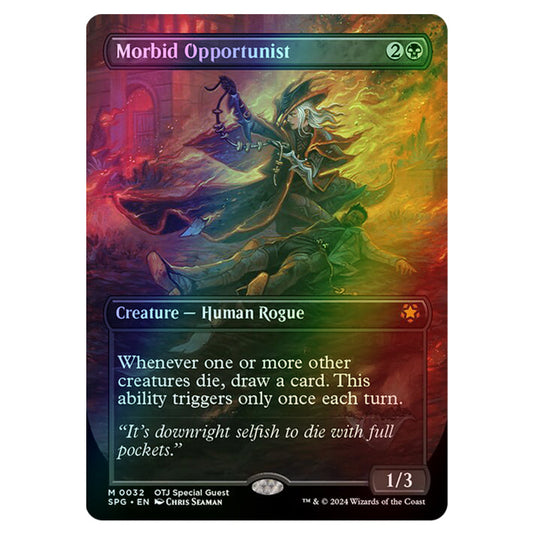 Morbid Opportunist 0032 card from the Magic The Gathering set Outlaws of Thunder Junction - Special Guests