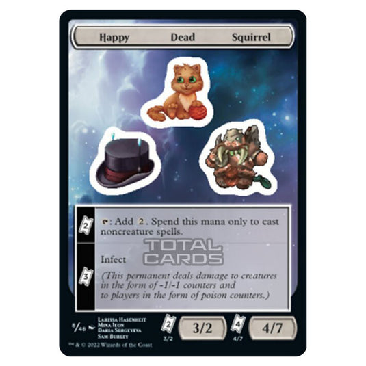 Magic The Gathering - Unfinity - Happy Dead Squirrel - Sticker 8/48
