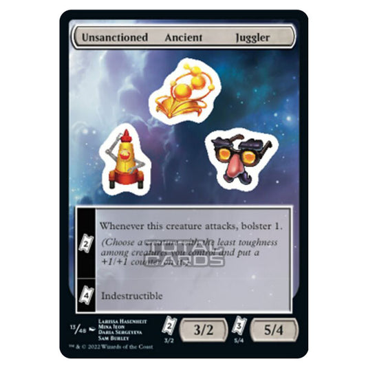 Magic The Gathering - Unfinity - Unsanctioned Ancient Juggler - Sticker 13/48