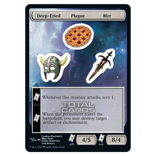Magic The Gathering - Unfinity - Deep-Fried Plague Myr - Sticker 14/48