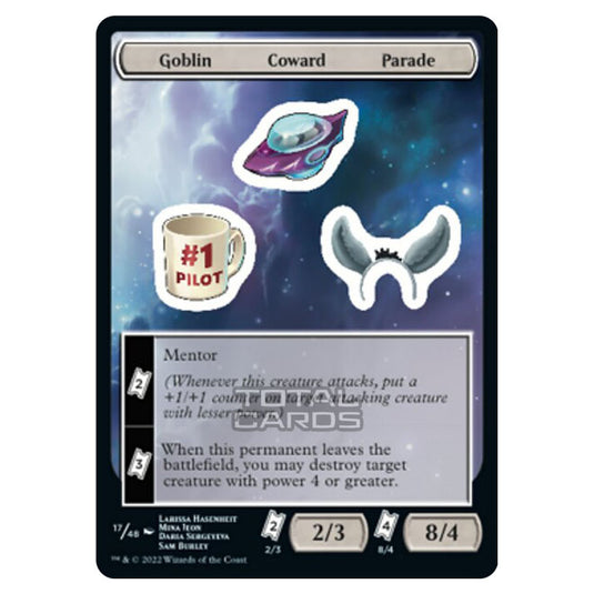 Magic The Gathering - Unfinity - Goblin Coward Parade - Sticker 17/48