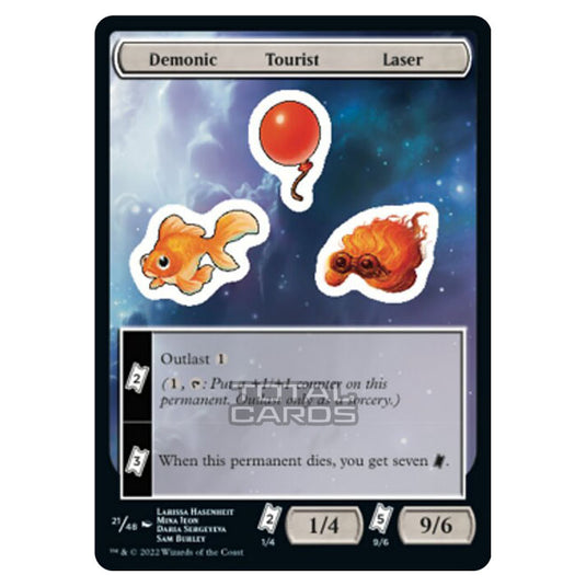 Magic The Gathering - Unfinity - Demonic Tourist Laser - Sticker 21/48