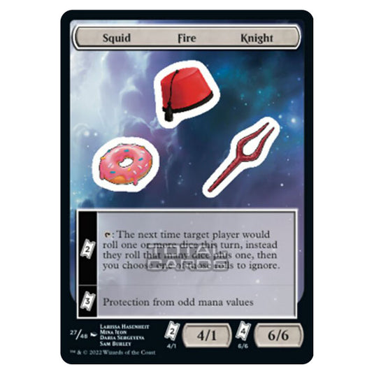 Magic The Gathering - Unfinity - Squid Fire Knight - Sticker 27/48