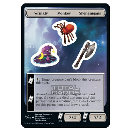 Magic The Gathering - Unfinity - Wrinkly Monkey Shenanigans - Sticker 31/48