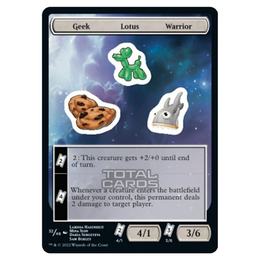 Magic The Gathering - Unfinity - Geek Lotus Warrior - Sticker 32/48