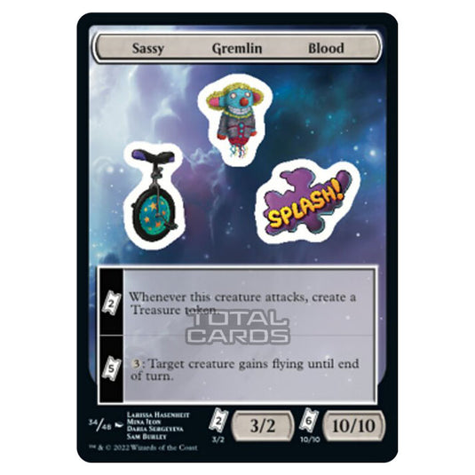 Magic The Gathering - Unfinity - Sassy Gremlin Blood - Sticker 34/48