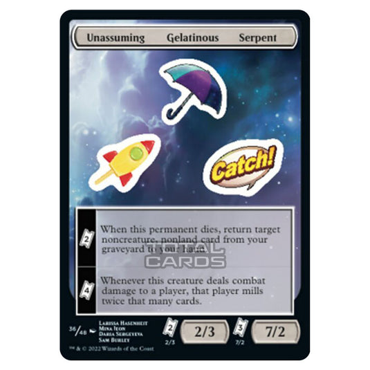 Magic The Gathering - Unfinity - Unassuming Gelatinous Serpent - Sticker 36/48
