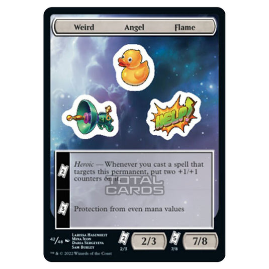 Magic The Gathering - Unfinity - Weird Angel Flame - Sticker 42/48