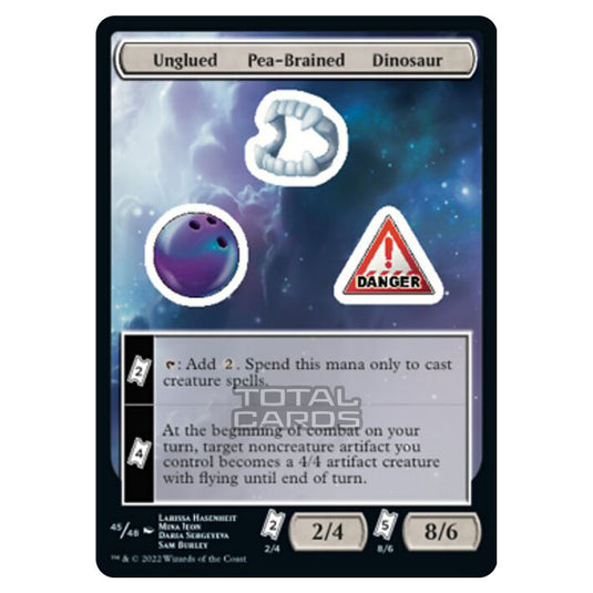 Magic The Gathering - Unfinity - Unglued Pea-Brained Dinosaur - Sticker 45/48