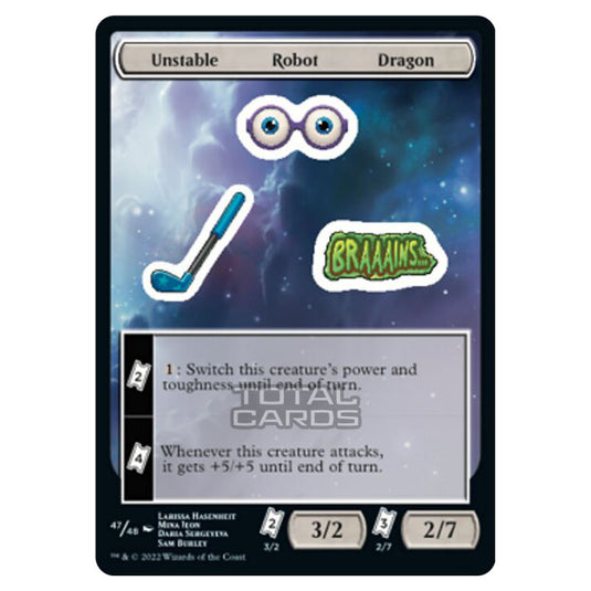 Magic The Gathering - Unfinity - Unstable Robot Dragon - Sticker 47/48
