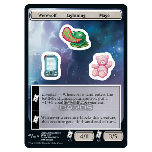 Magic The Gathering - Unfinity - Werewolf Lightning Mage - 48/48