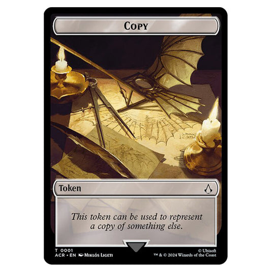 Copy 0001 card from the Magic The Gathering set Universes Beyond - Assassin's Creed - Tokens