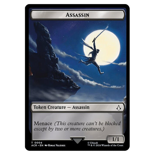 Assassin 0004 card from the Magic The Gathering set Universes Beyond - Assassin's Creed - Tokens