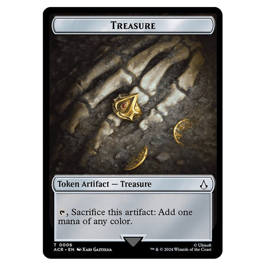 Treasure 0006 card from the Magic The Gathering set Universes Beyond - Assassin's Creed - Tokens