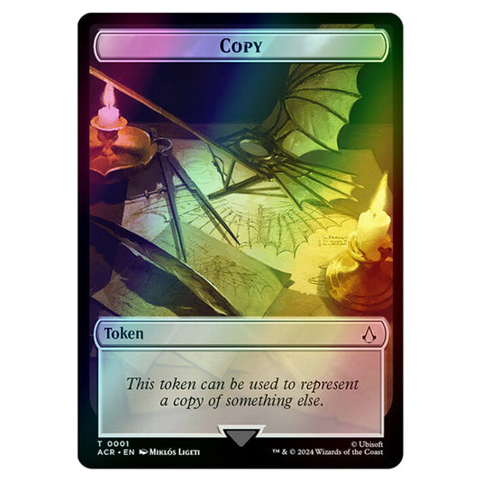 Copy 0001 card from the Magic The Gathering set Universes Beyond - Assassin's Creed - Tokens