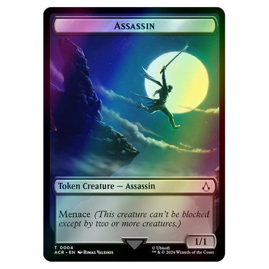 Assassin 0004 card from the Magic The Gathering set Universes Beyond - Assassin's Creed - Tokens