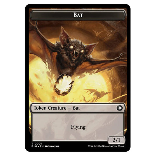 Magic The Gathering - Outlaws of Thunder Junction - The Big Score Tokens - Bat - 0001