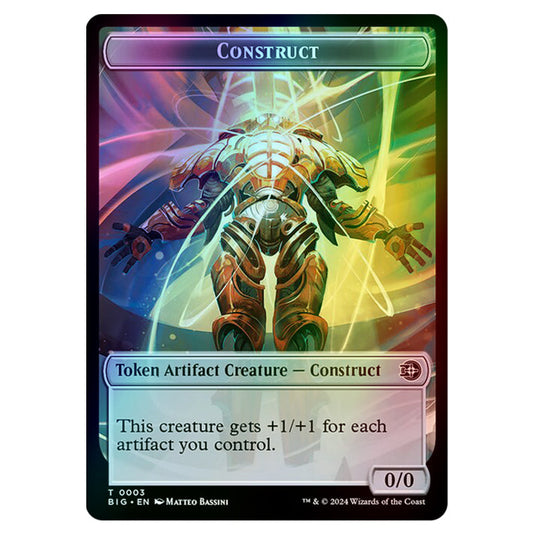 Magic The Gathering - Outlaws of Thunder Junction - The Big Score Tokens - Construct - 0003 (Foil)