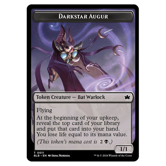 Magic The Gathering - Bloomburrow Tokens - Darkstar Augur - 0011