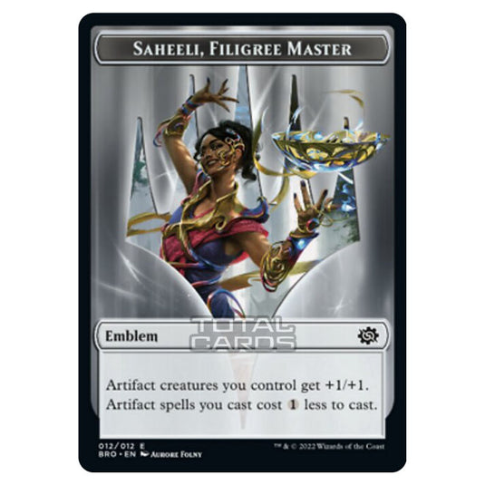 Magic The Gathering - The Brothers War - Tokens - Saheeli, Filigree Master Emblem - 012/12