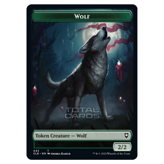 Magic The Gathering - Commander Legends - Battle for Baldur's Gate - Token - Wolf - 043/020