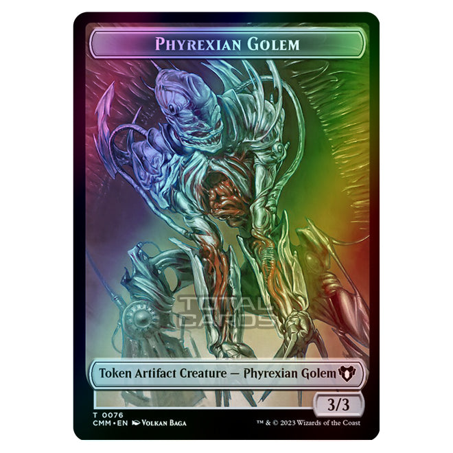 Magic The Gathering - Commander Masters Tokens - Phyrexian Golem - 007 Magic The Gathering - Commander Masters Tokens - Phyrexian Golem - 007