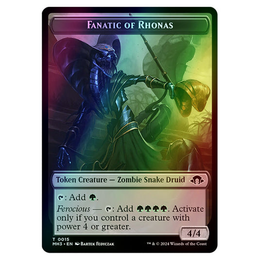 Magic The Gathering - Modern Horizons 3 Tokens - Fanatic of Rhonas - 0015 (Foil)