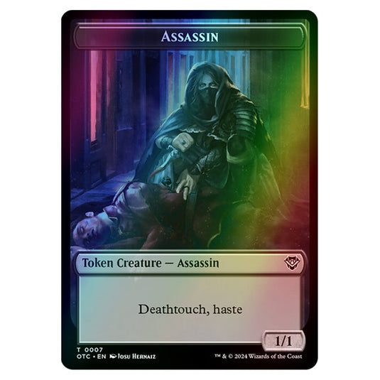 Magic The Gathering - Outlaws of Thunder Junction - Commander Tokens - Assassin - 0007 (Foil)
