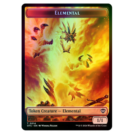 Magic The Gathering - Outlaws of Thunder Junction - Commander Tokens - Elemental - 0014 (Foil)