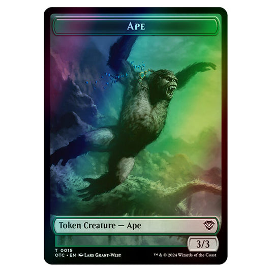 Magic The Gathering - Outlaws of Thunder Junction - Commander Tokens - Ape - 0015 (Foil)