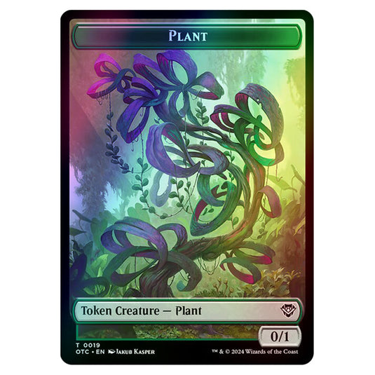 Magic The Gathering - Outlaws of Thunder Junction - Commander Tokens - Plant - 0019 (Foil)