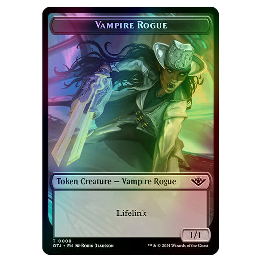 Magic The Gathering - Outlaws of Thunder Junction Tokens - Vampire Rogue - 0008 (Foil)