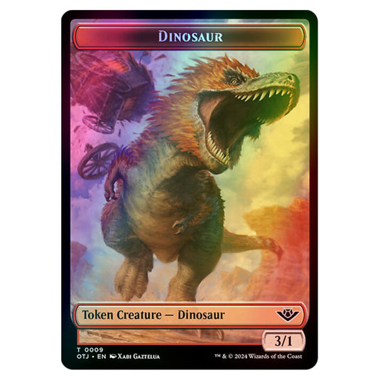 Magic The Gathering - Outlaws of Thunder Junction Tokens - Dinosaur - 0009 (Foil)