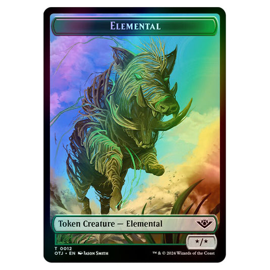 Magic The Gathering - Outlaws of Thunder Junction Tokens - Elemental - 0012 (Foil)