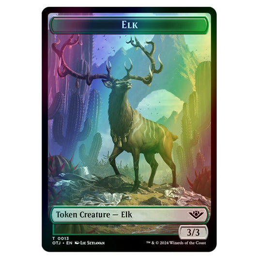 Magic The Gathering - Outlaws of Thunder Junction Tokens - Elk - 0013 (Foil)
