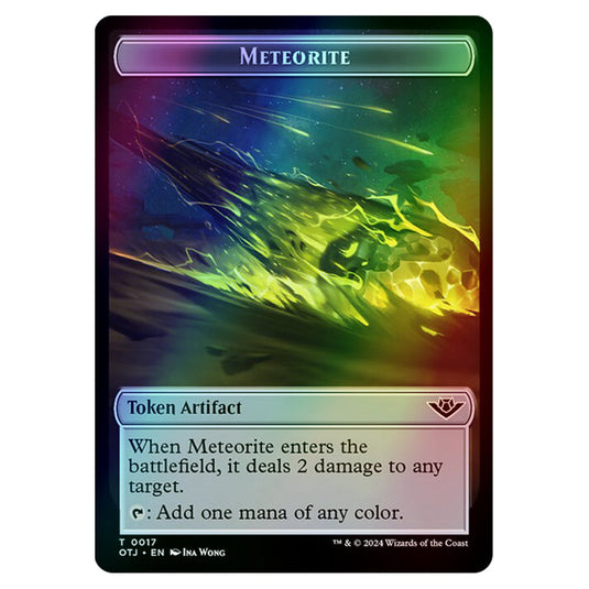 Magic The Gathering - Outlaws of Thunder Junction Tokens - Meteorite - 0017 (Foil)