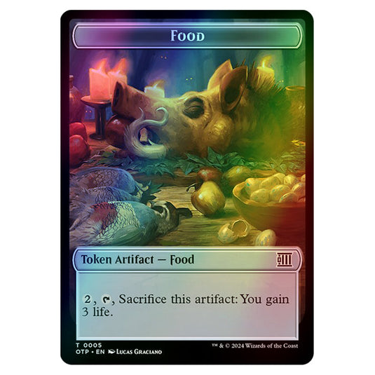 Magic The Gathering - Outlaws of Thunder Junction - Breaking News Tokens - Food - 0005 (Foil)