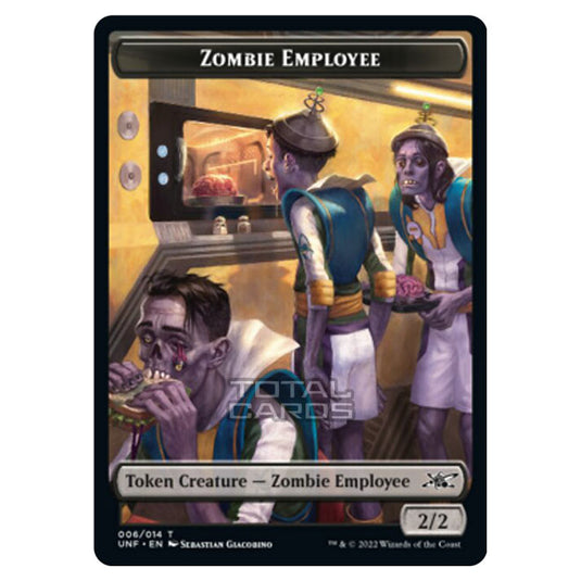 Magic The Gathering - Unfinity - Tokens - Zombie Employee - 6/14