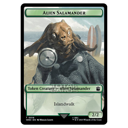 Magic The Gathering - Universes Beyond - Doctor Who - Tokens - Alien Salamander - 0016 (Surge Foil)