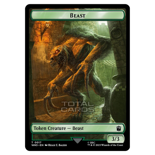 Magic The Gathering - Universes Beyond - Doctor Who - Tokens - Beast - 0017 (Surge Foil)