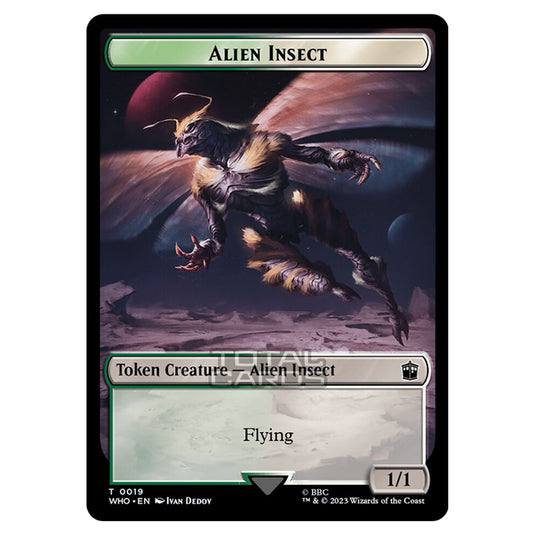 Magic The Gathering - Universes Beyond - Doctor Who - Tokens - Alien Insect - 0019 (Surge Foil)